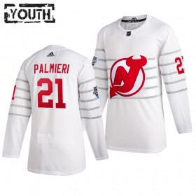 Barn NHL New Jersey Devils Tröjor Kyle Palmieri 21 Vit Adidas 2020 All-Star Authentic